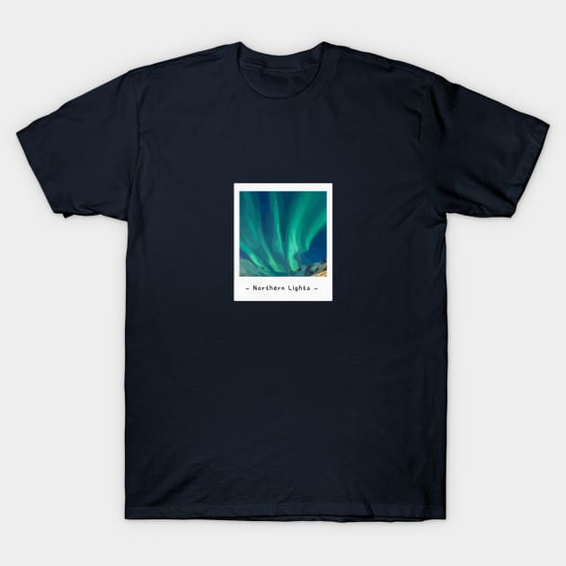 Northern Lights Polaroid T-Shirt by Kikabreu